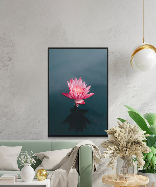 Lotus Floral and Botanical Poster - Matte Paper