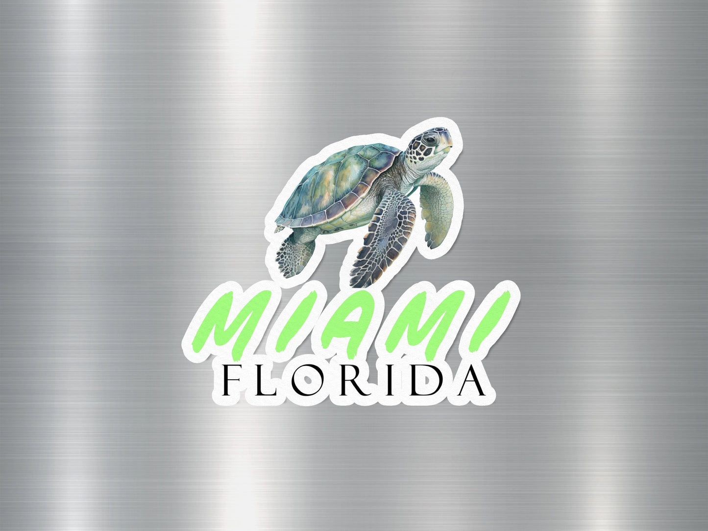 Miami Florida Turtle Sticker