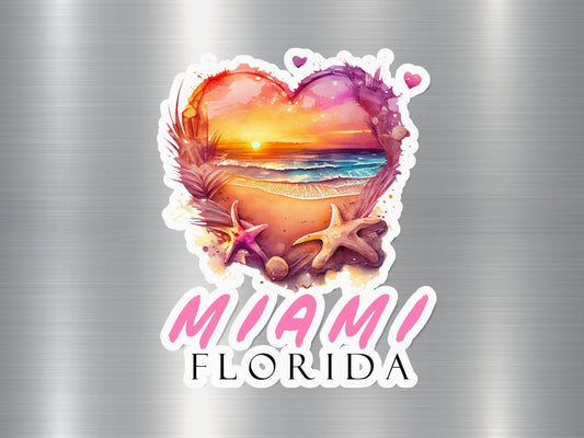 Wholesale Miami Florida Heart Sticker