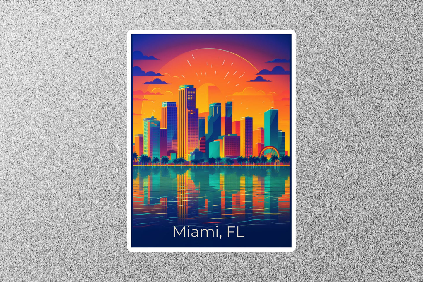 Wholesale Vintage Miami Travel Stickers