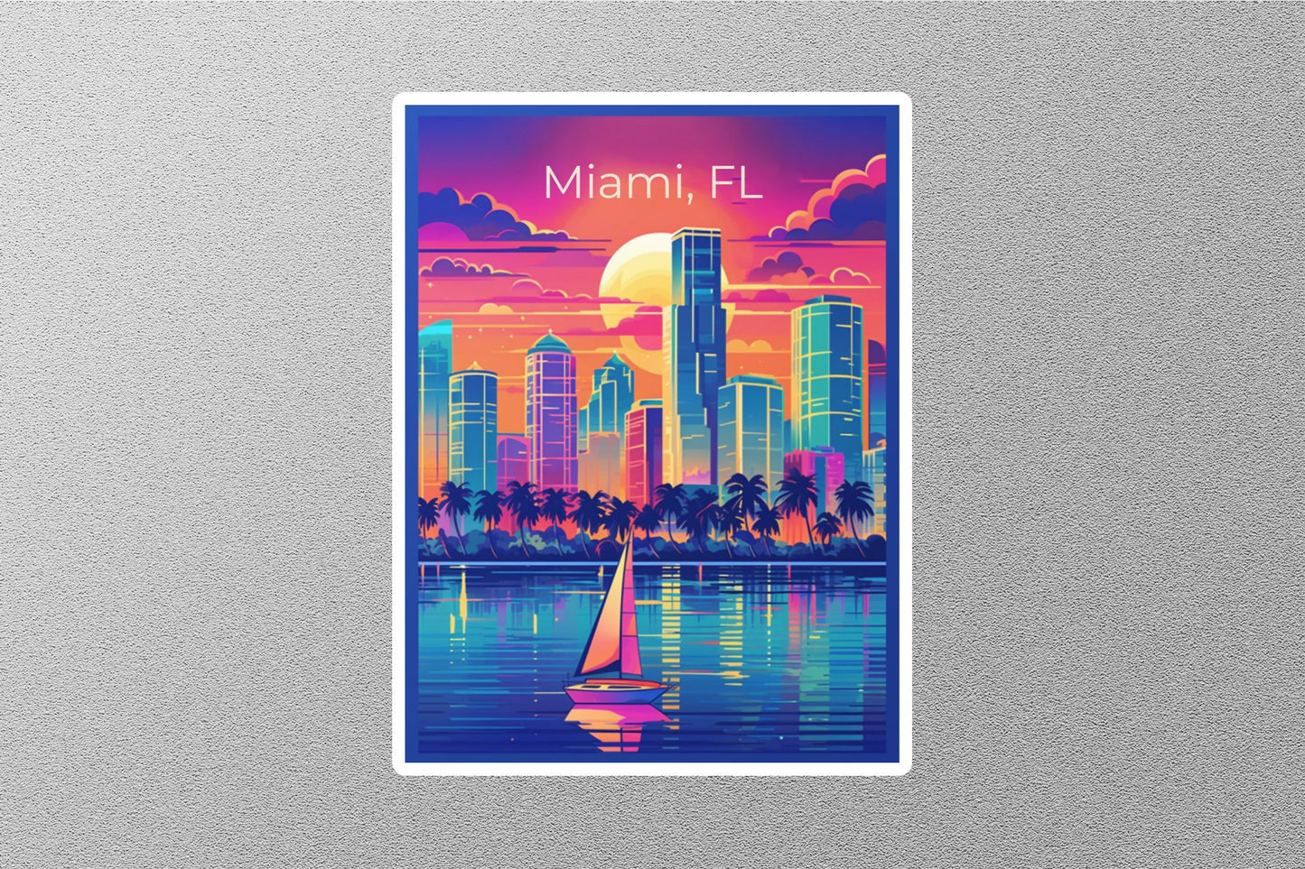 Wholesale Vintage Miami Travel Stickers