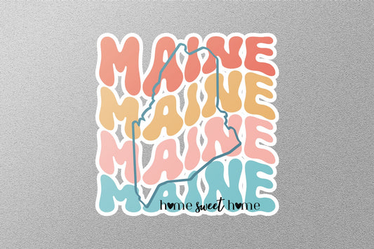 Retro Maine Sticker