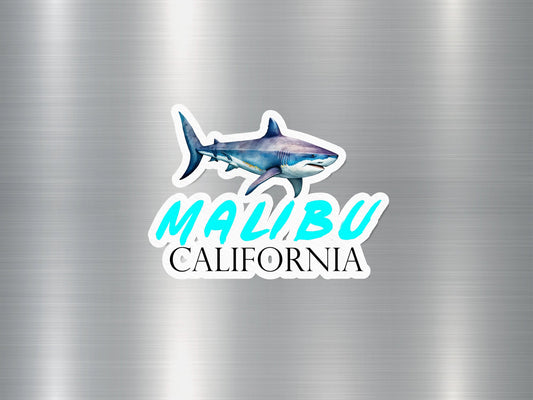 Malibu California Shark Sticker