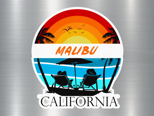 Malibu California Sunset Sticker