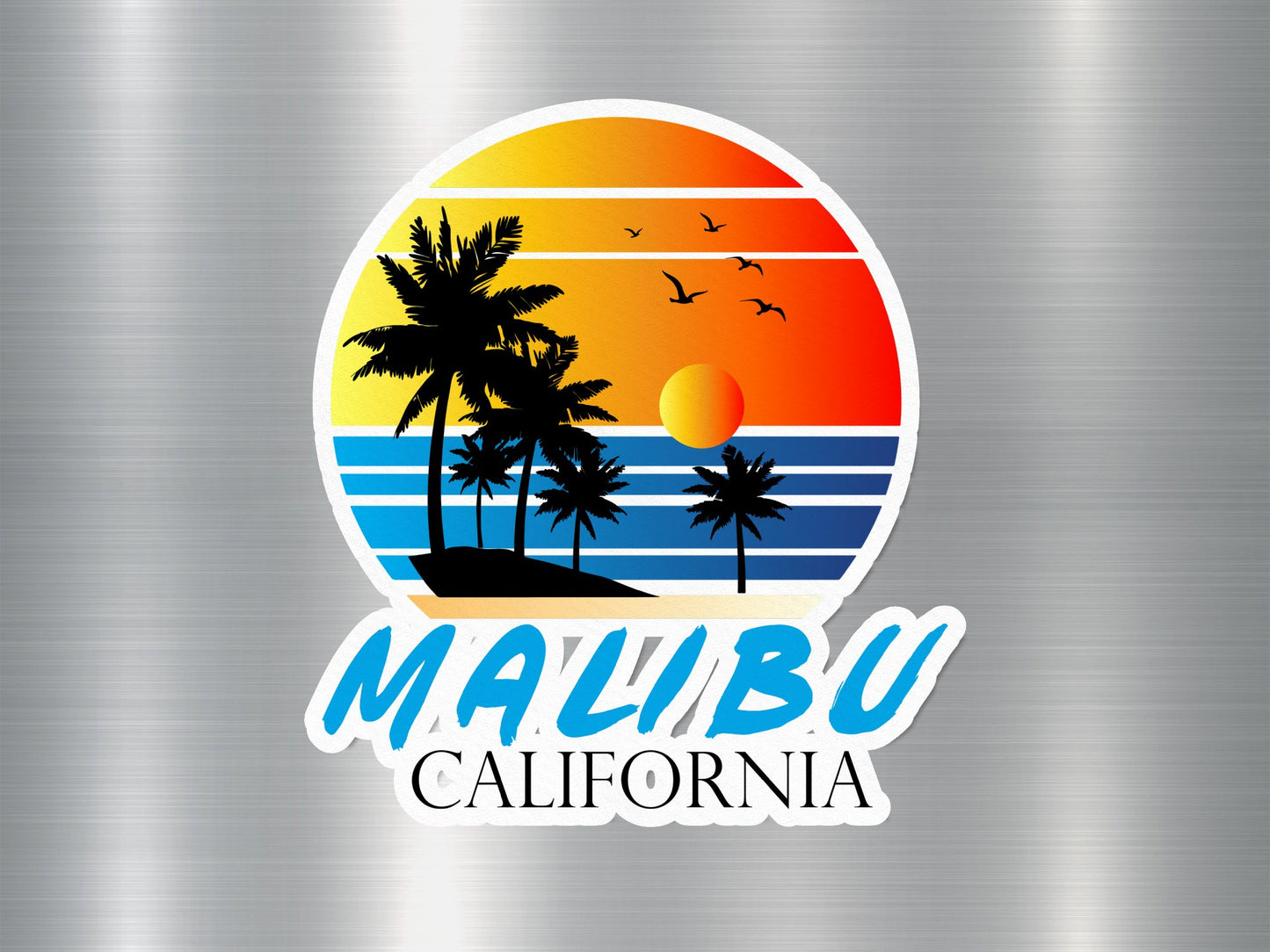 Malibu California Sunset Sticker