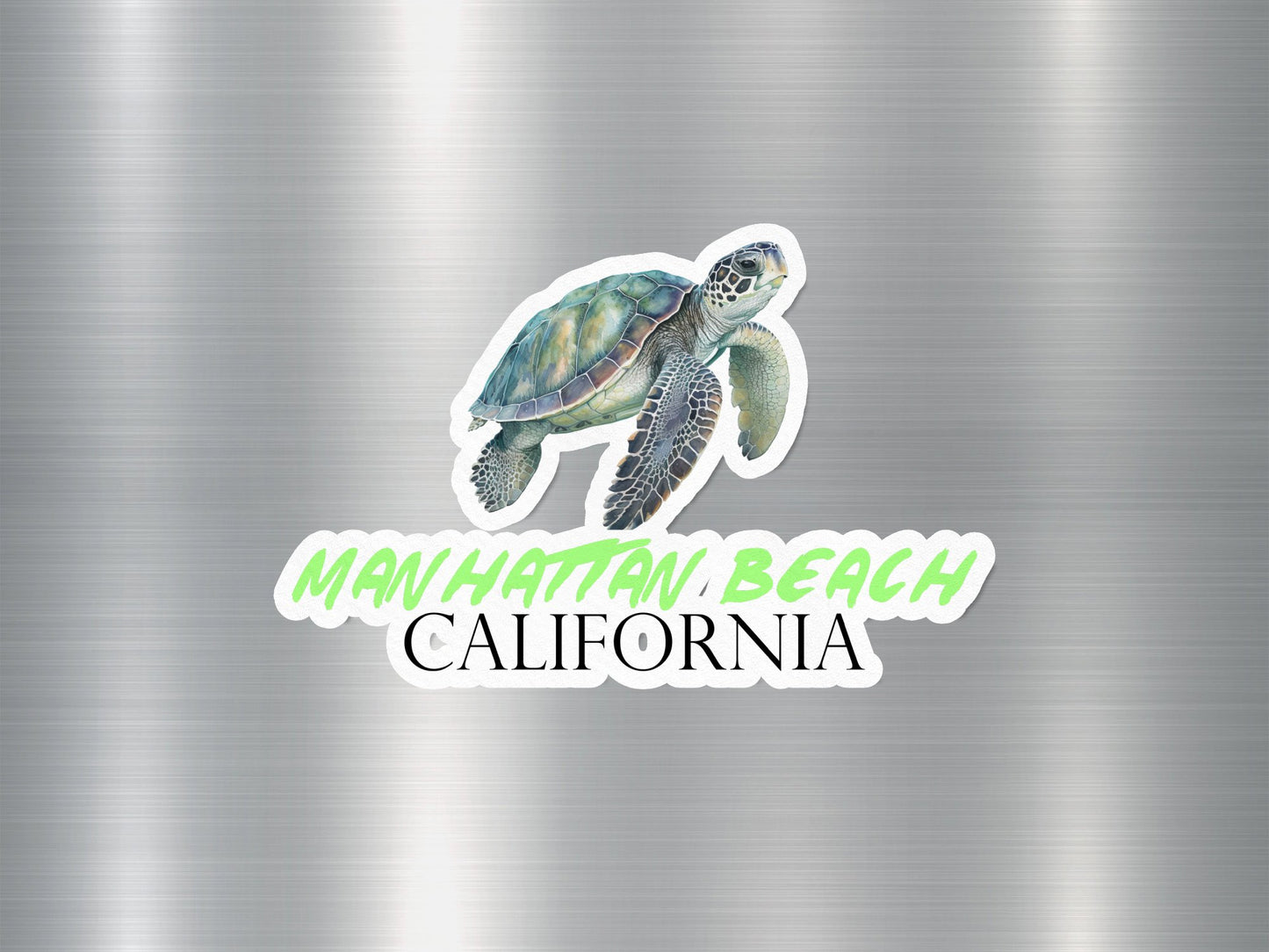 Man Hattan Beach California Turtle Sticker