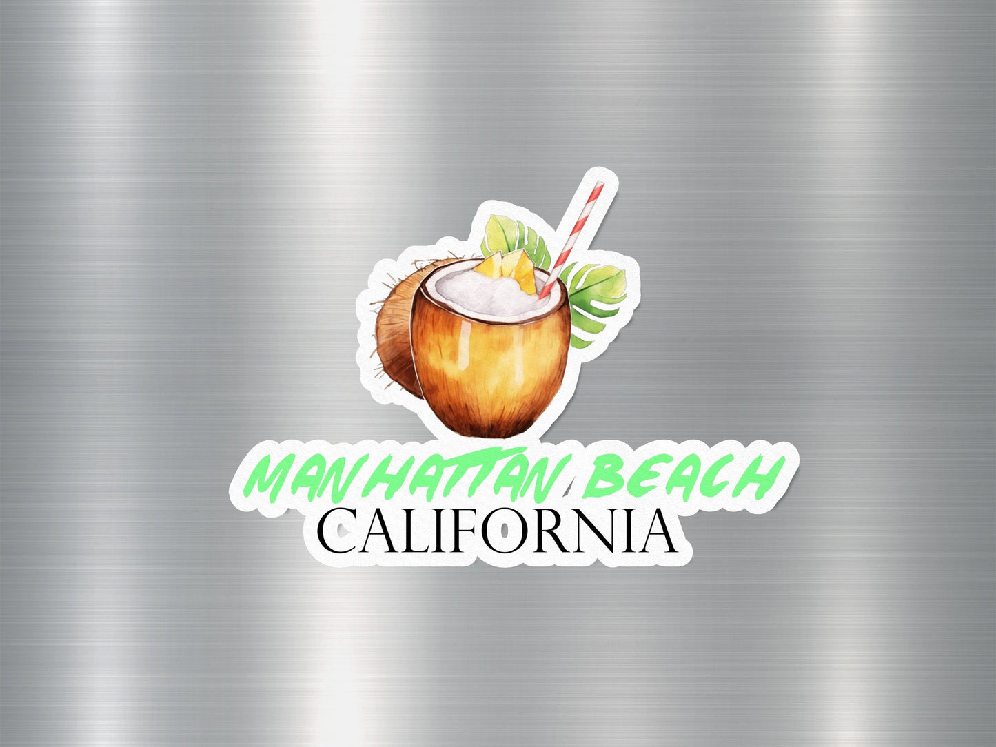 Manhattan Beach California Coconut Sticker