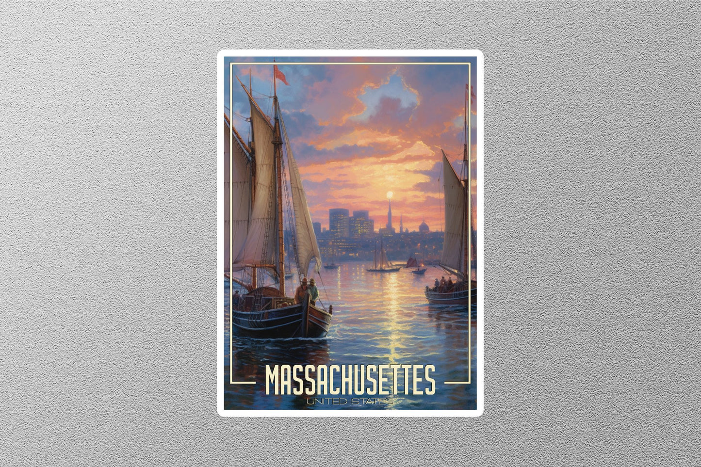 Dreamy Massachusetts Travel Stickers