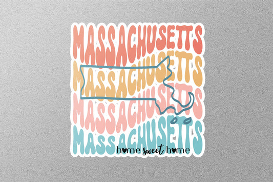 Retro Massachusetts Sticker