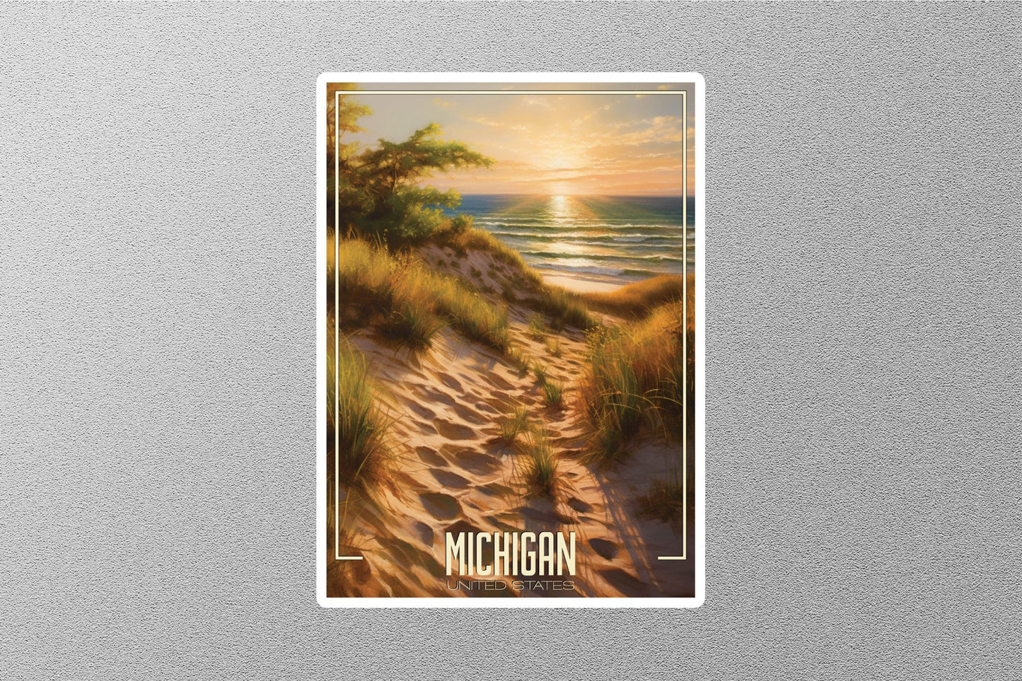 Dreamy Michigan Travel Stickers