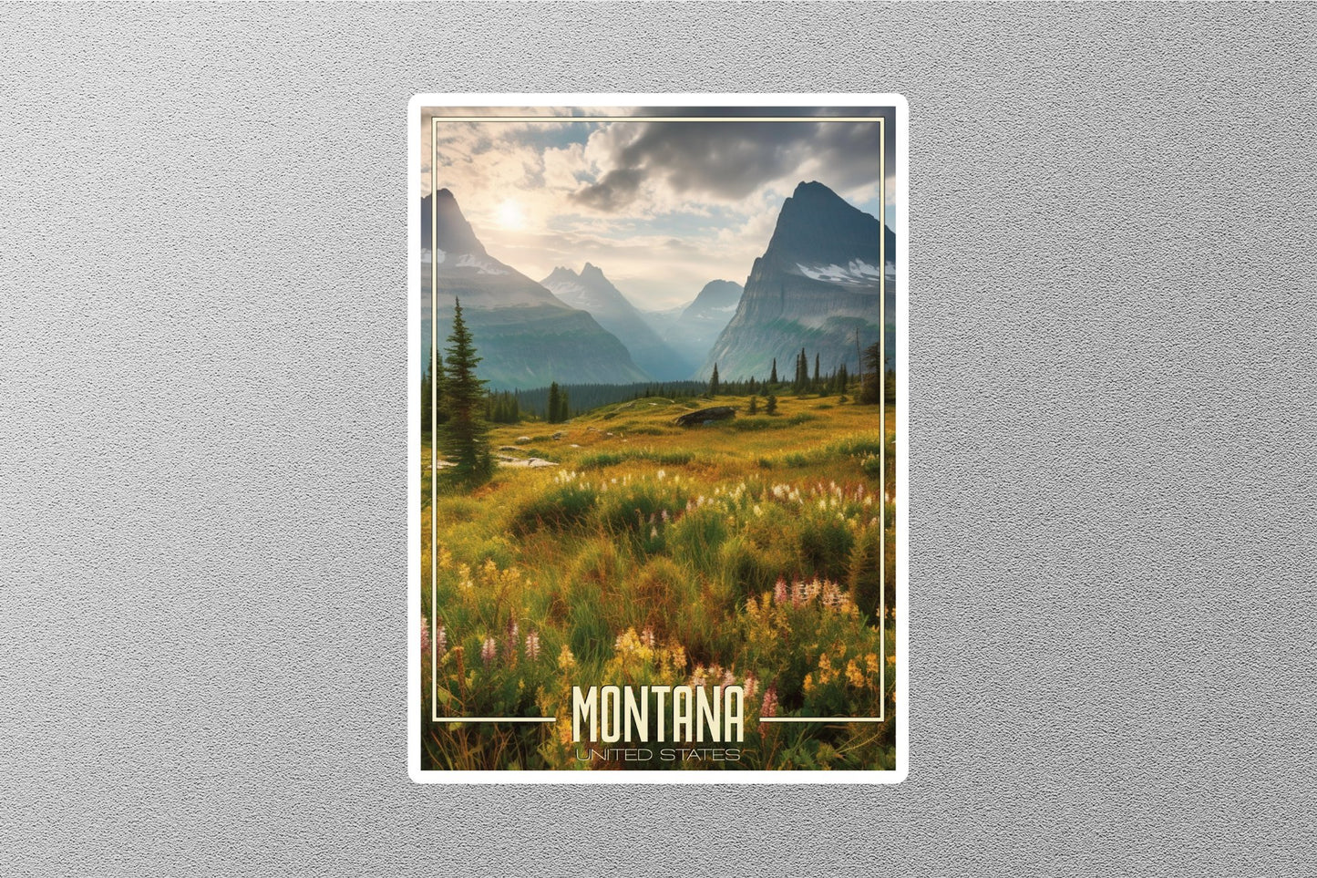 Dreamy Montana Travel Stickers