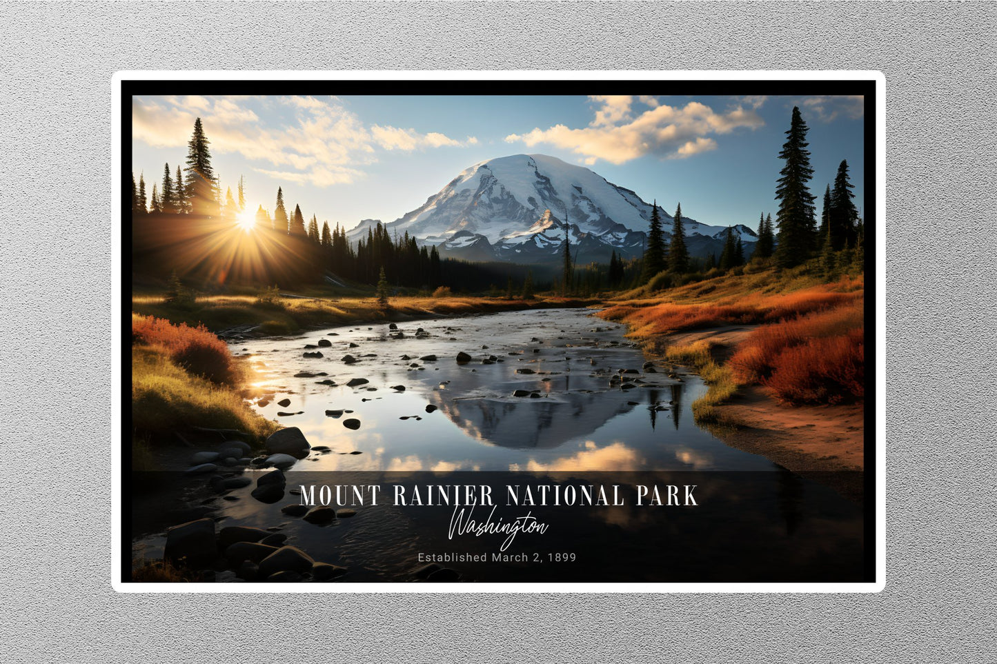 Mount Rainier Sunrise National Park Sticker