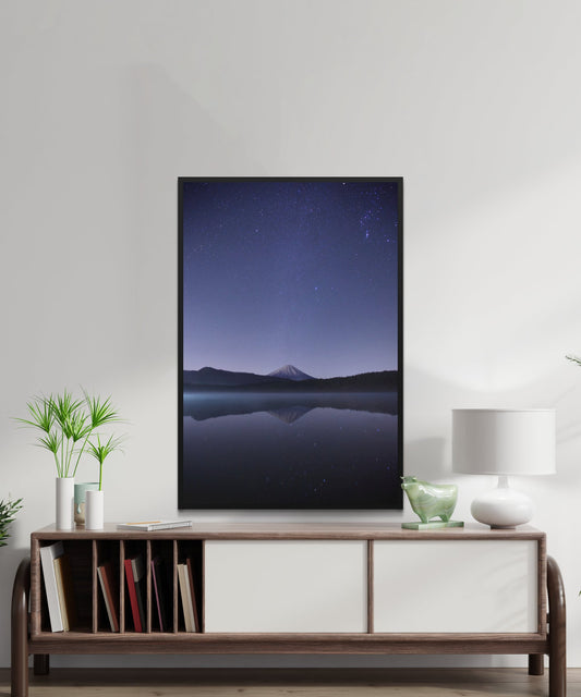Mountain and Its Reflection Poster - Matte Paper