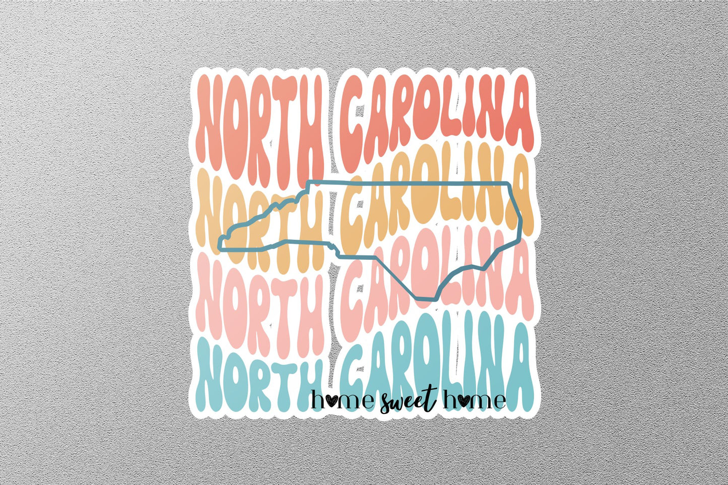 Retro N Carolina Sticker