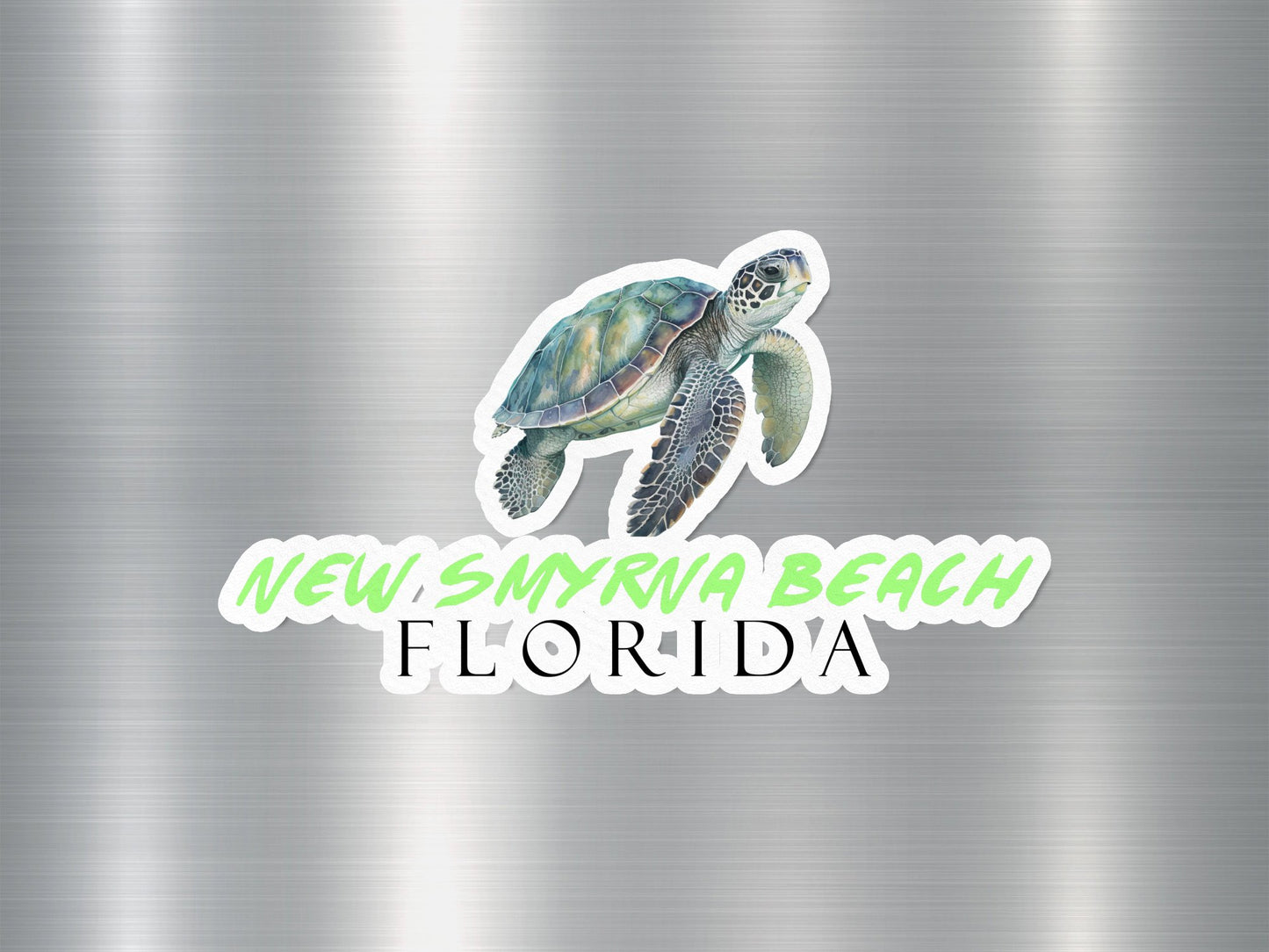 New Smyrna Beach Florida Turtle Sticker