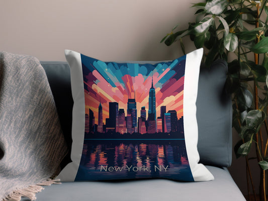 Vintage New York NY 8 Throw Pillow