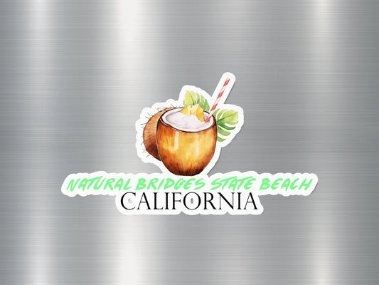 Natural Bridges State Beach California Coconut Sticker