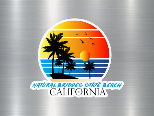 Natural Bridges State Beach California Sunset Sticker