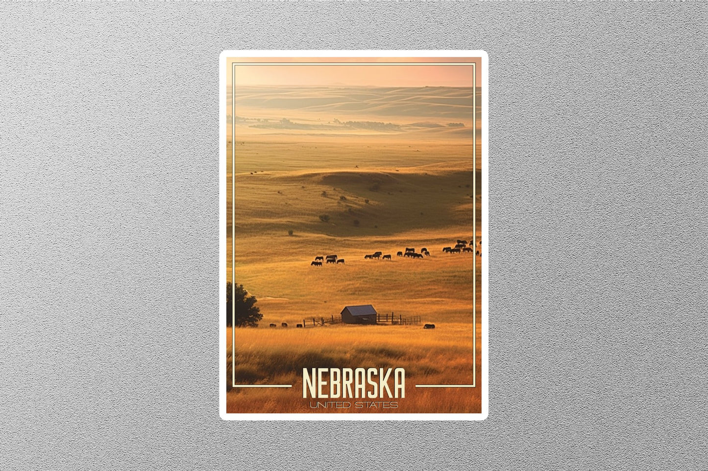 Dreamy Nebraska Travel Stickers