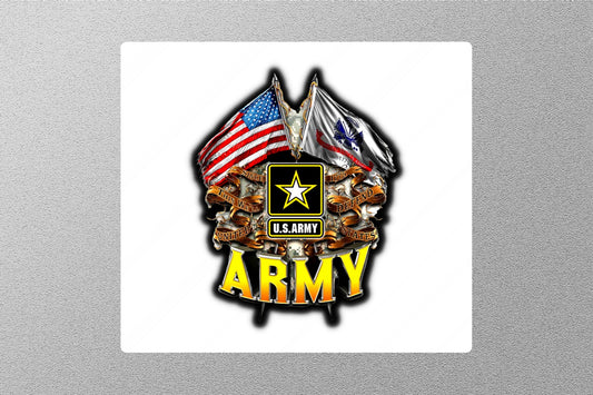 U.S Army Military American Flag Sticker