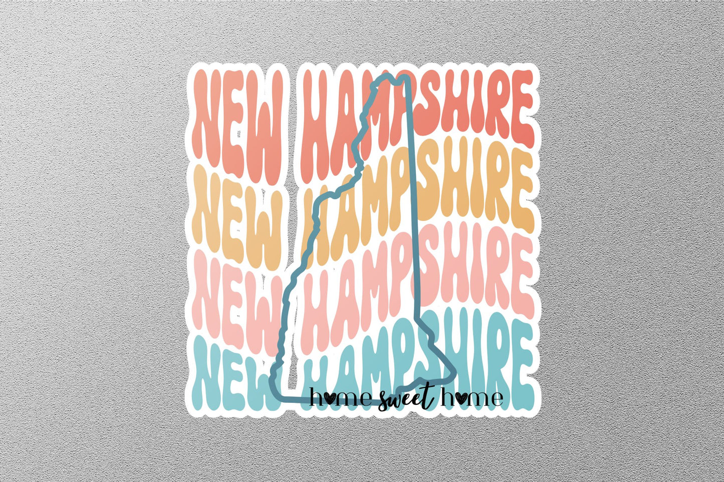 Retro New Hampshire Sticker