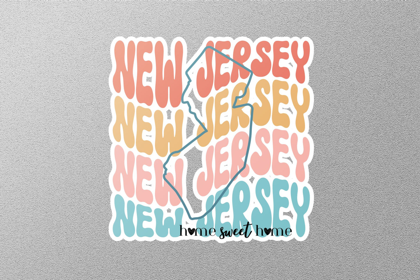 Retro New Jersey Sticker