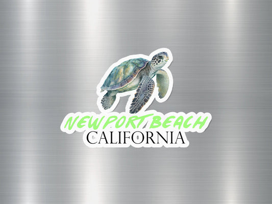 New Port Beach California Turtle Sticker