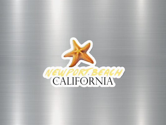 New Port Beach California Starfish Sticker