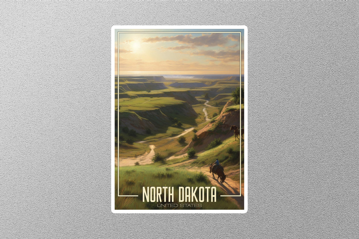 Dreamy North Dakota Travel Stickers