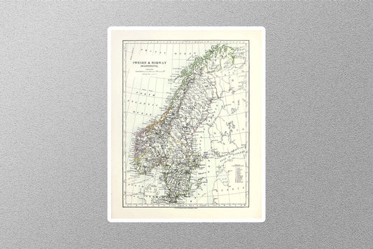 Norway and Sweden Map Sticker