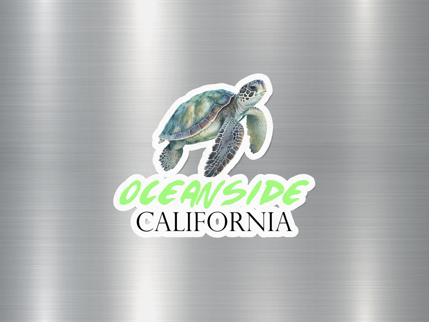 Ocean Side California Turtle Sticker