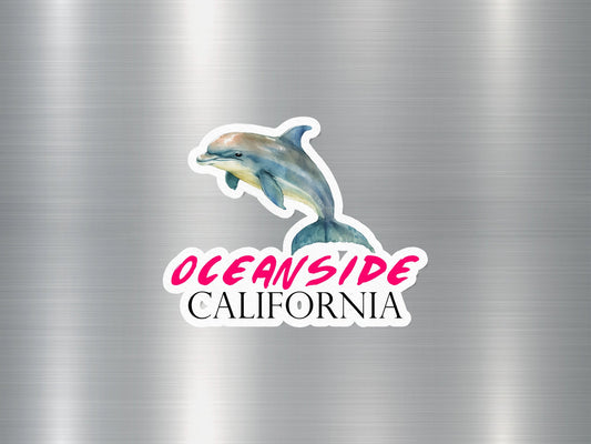 Ocean Side California Dolphin Sticker