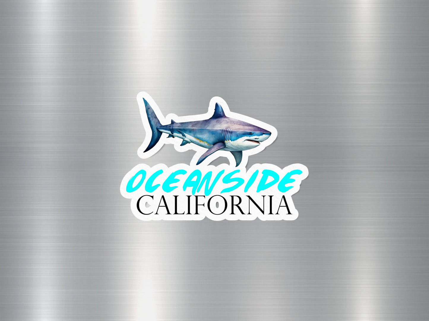 Ocean Side California Shark Sticker