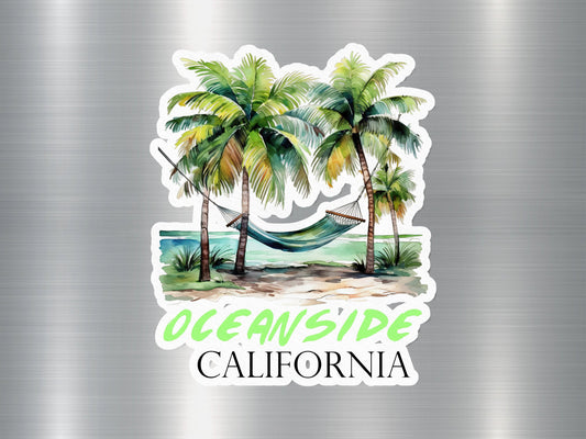 Ocean Side California Hammock Sticker