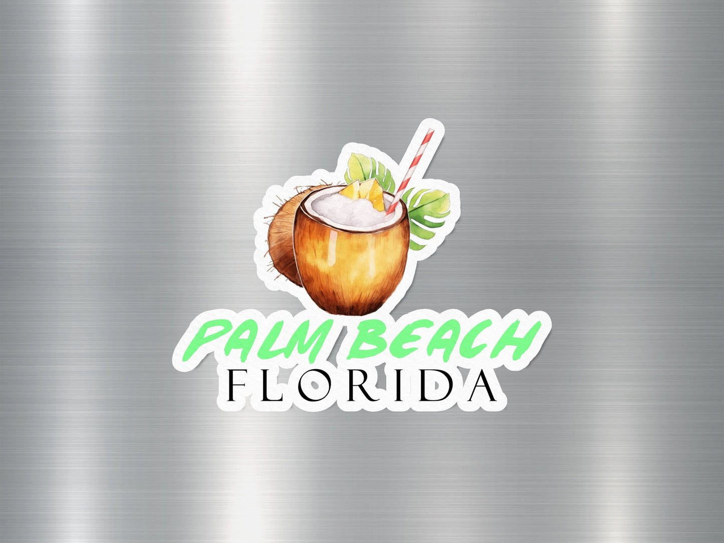 Palm Beach Florida Coconut Sticker