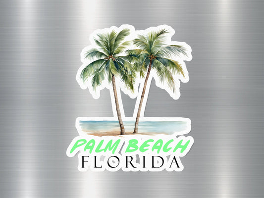 Palm Beach Florida Palm Tree Sticker