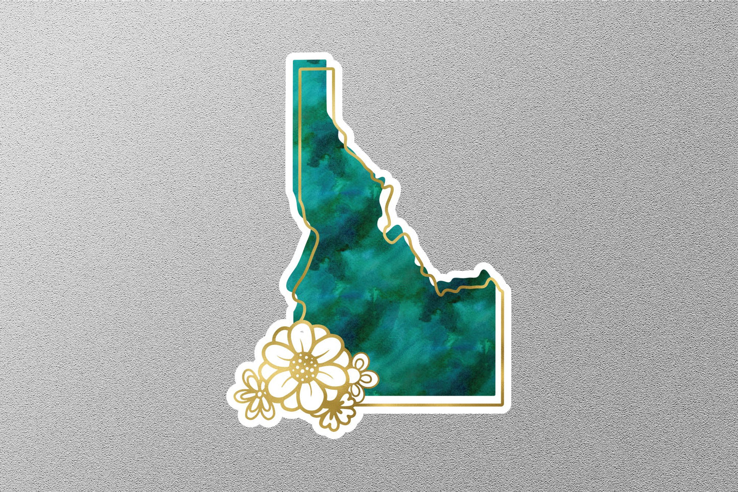 Floral Idaho State Sticker