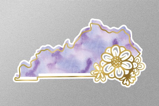 Floral Kentucky State Sticker