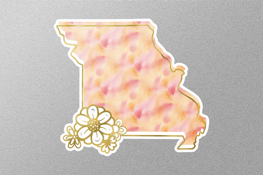 Floral Missouri State Sticker