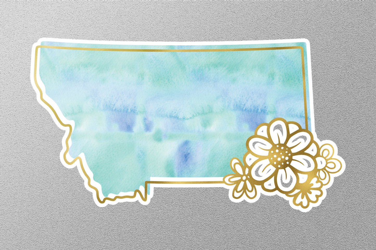 Floral Montana State Sticker