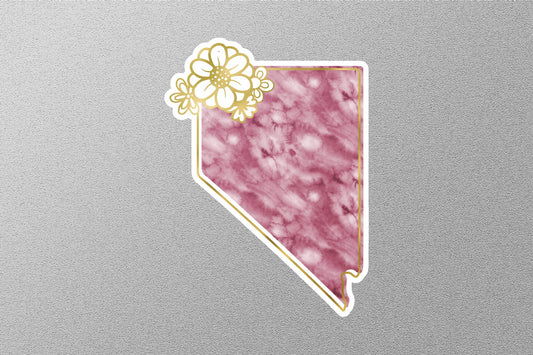 Floral Nevada State Sticker