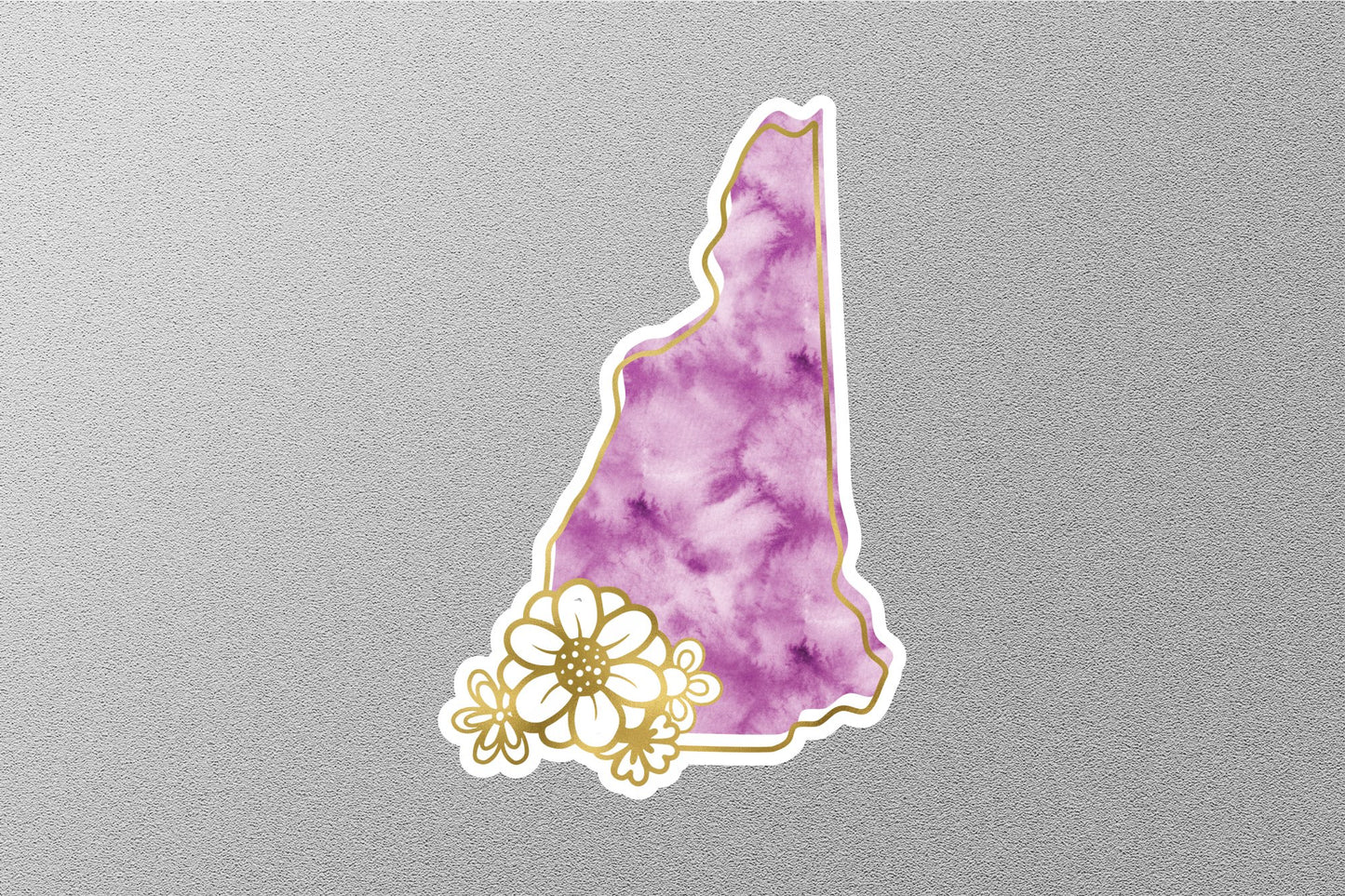 Floral New Hampshire State Sticker