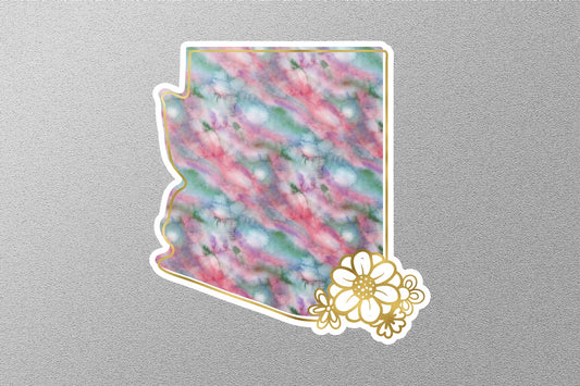 Floral Arizona 1 State Sticker