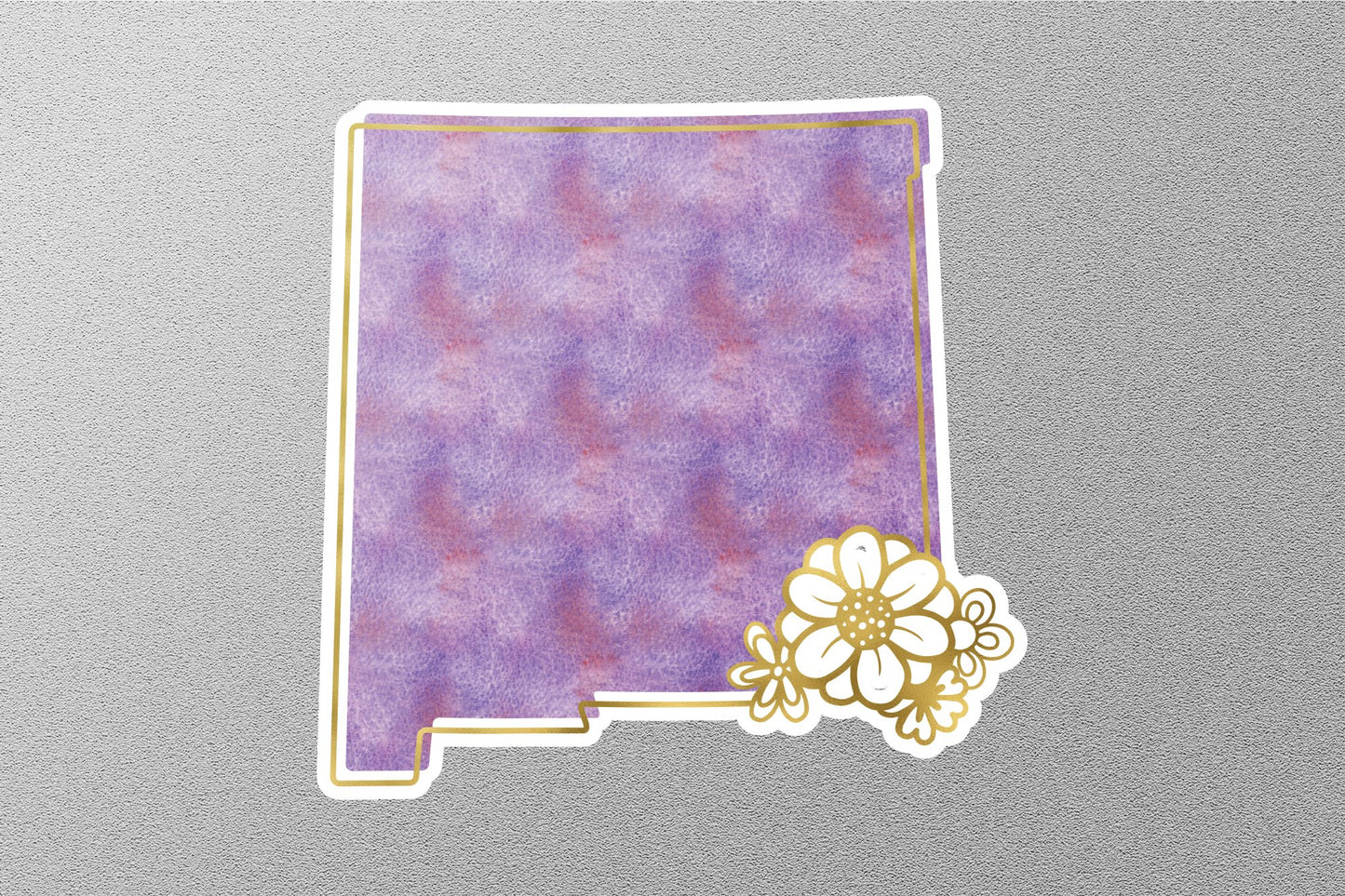 Floral New Mexico State Sticker