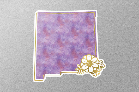 Floral New Mexico State Sticker