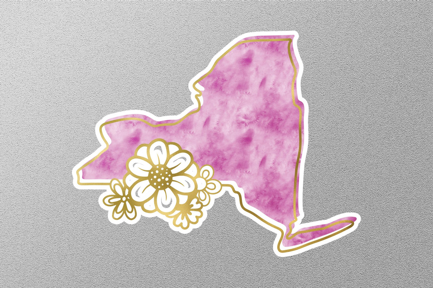 Floral New York State Sticker