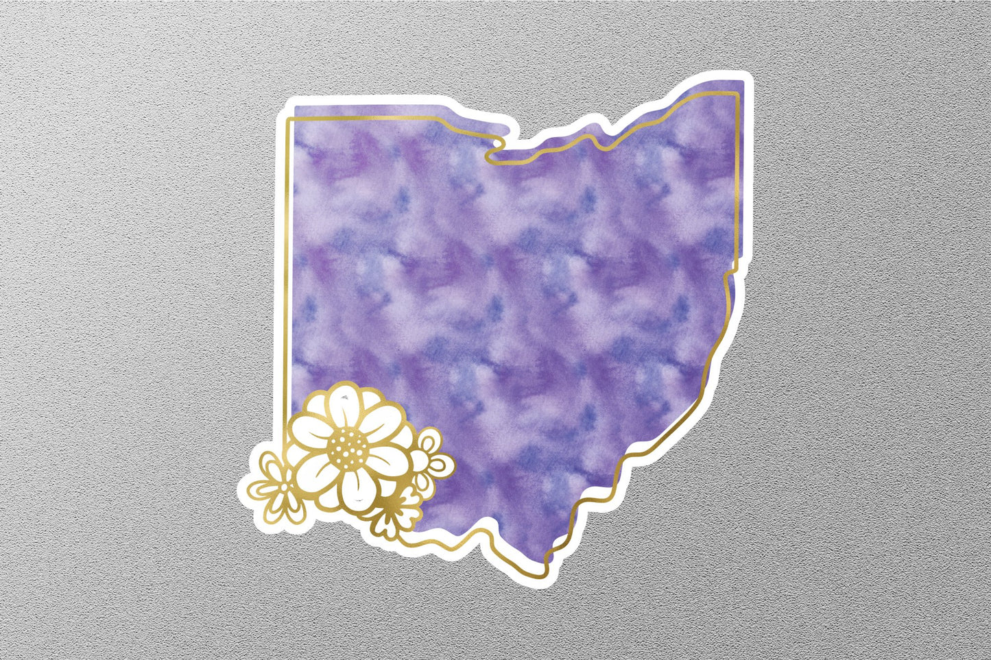 Floral Ohio State Sticker