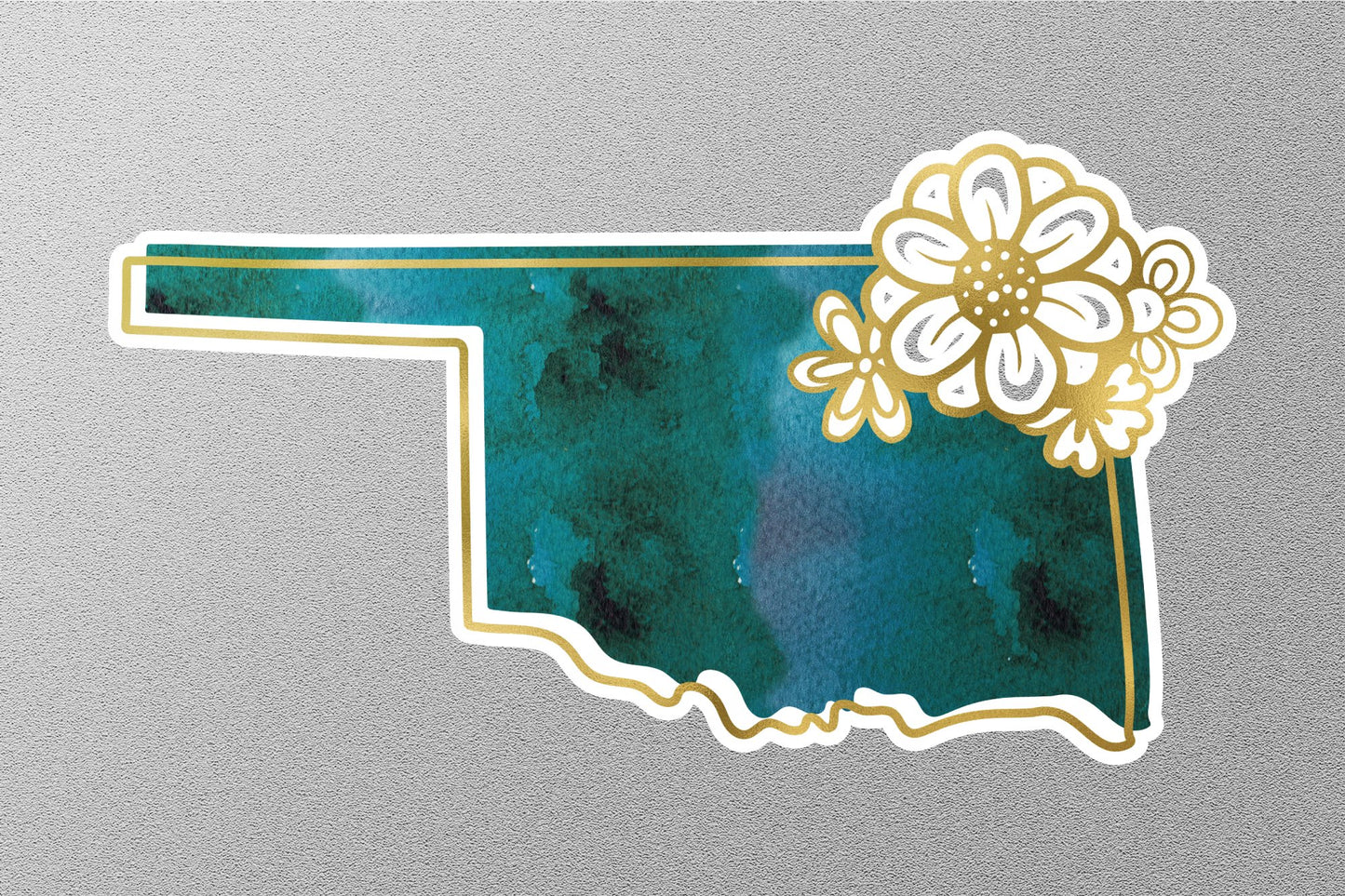 Floral Oklahoma State Sticker