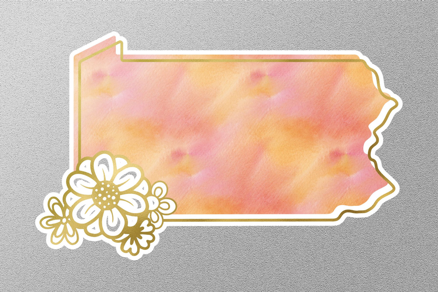 Floral Pennsylvania State Sticker