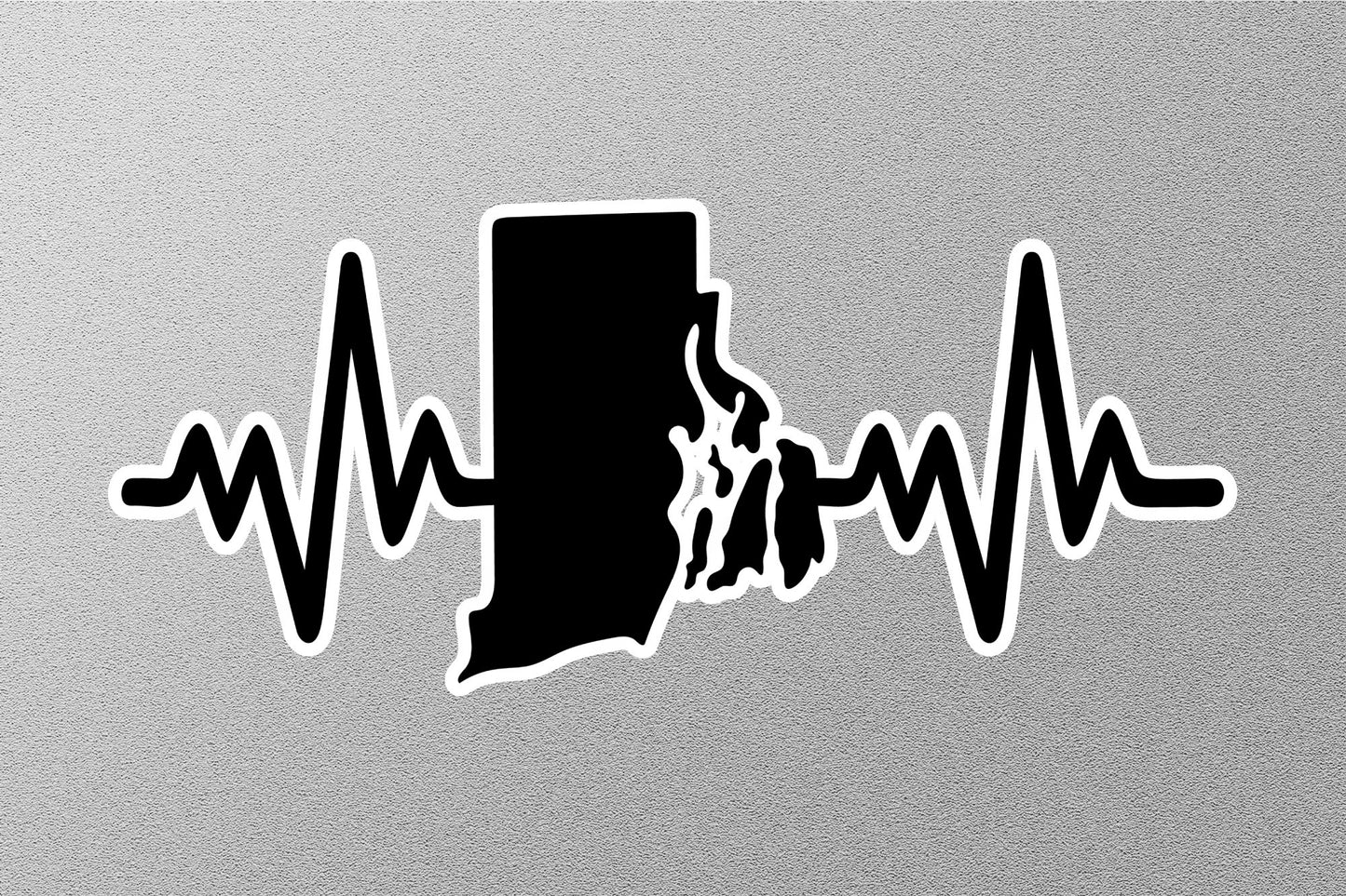 Rhode Island Heartbeat Sticker